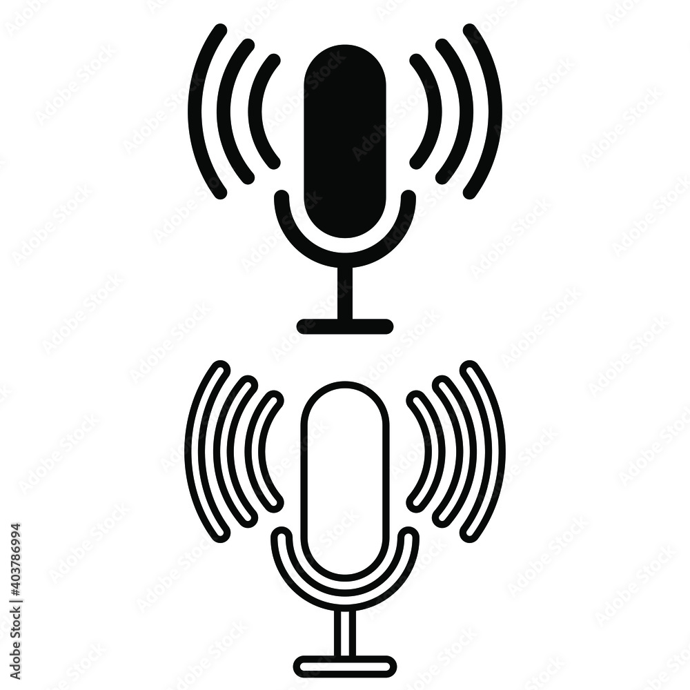 Microphone icon vector set. Mic illustration sign collection. Karaoke symbol. Microphone icon vector set. Mic illustration sign collection. Karaoke symbol.
