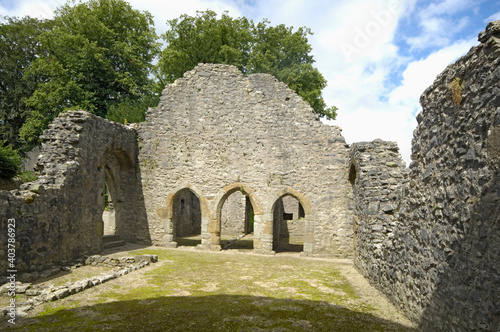 Interior view of a 14th-century stone house