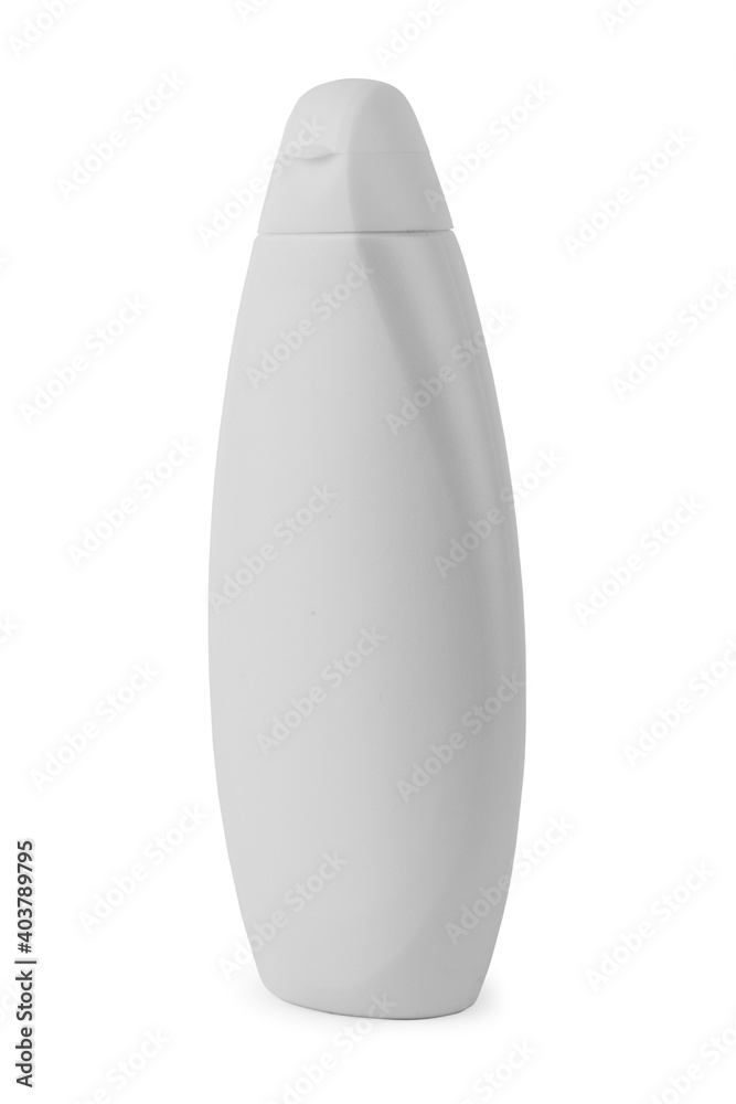 Tube with shampoo on white background