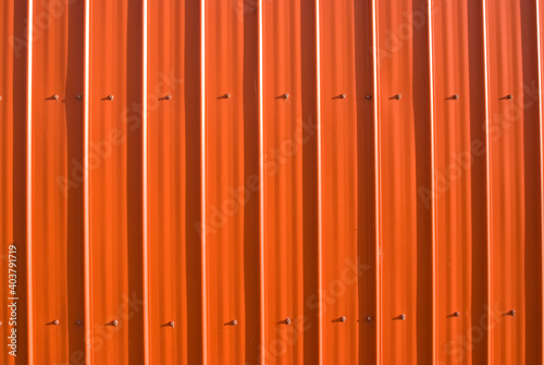 Ridged corrugated orange plastic