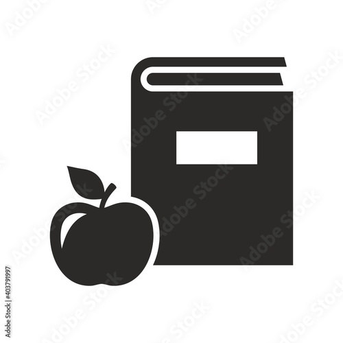 Book icon. Knowledge. Learning. Education. Library. Vector icon isolated on white background.