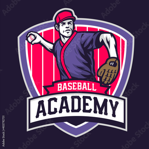 academy of baseball badge design