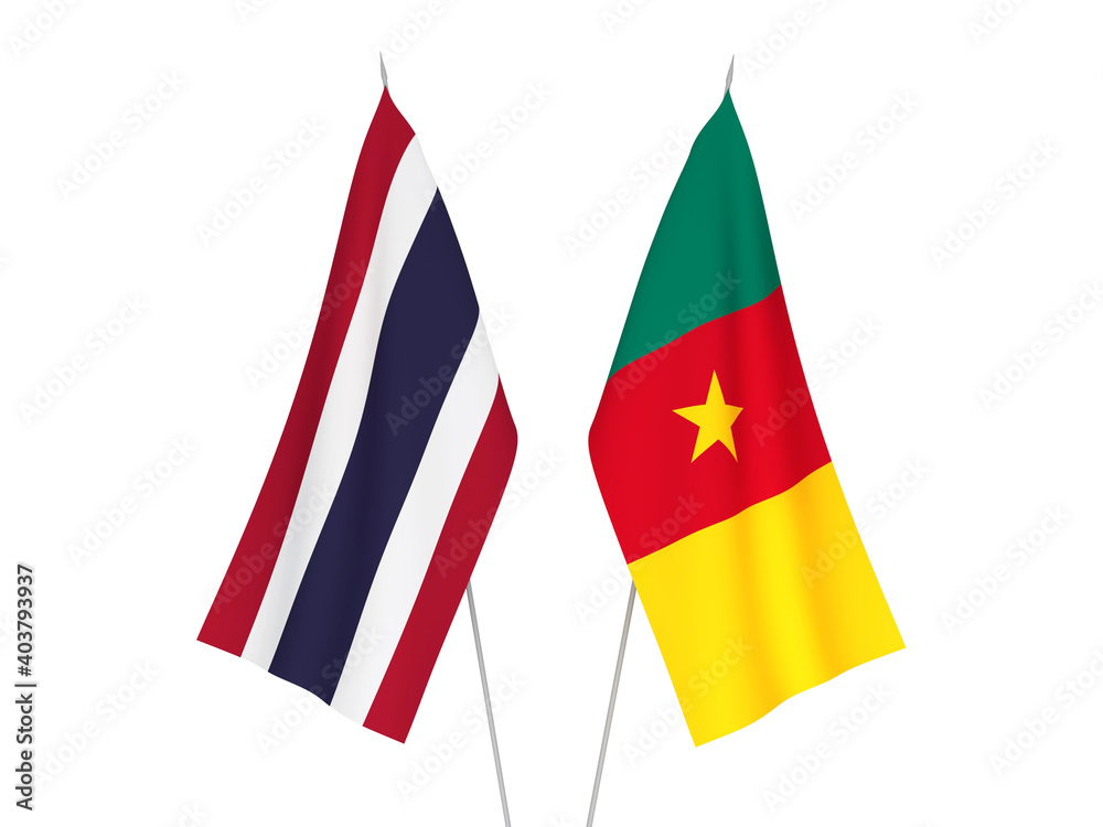 Thailand and Cameroon flags