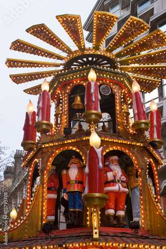 The revolving seasonally decorated centrepiece,