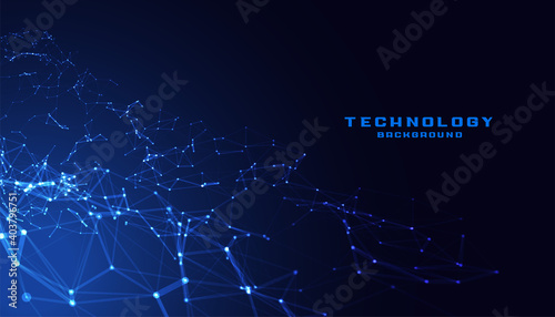 technology low poly mesh connection network background