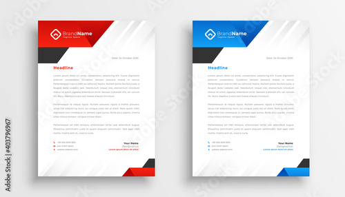 modern business letterhead pack template set of two