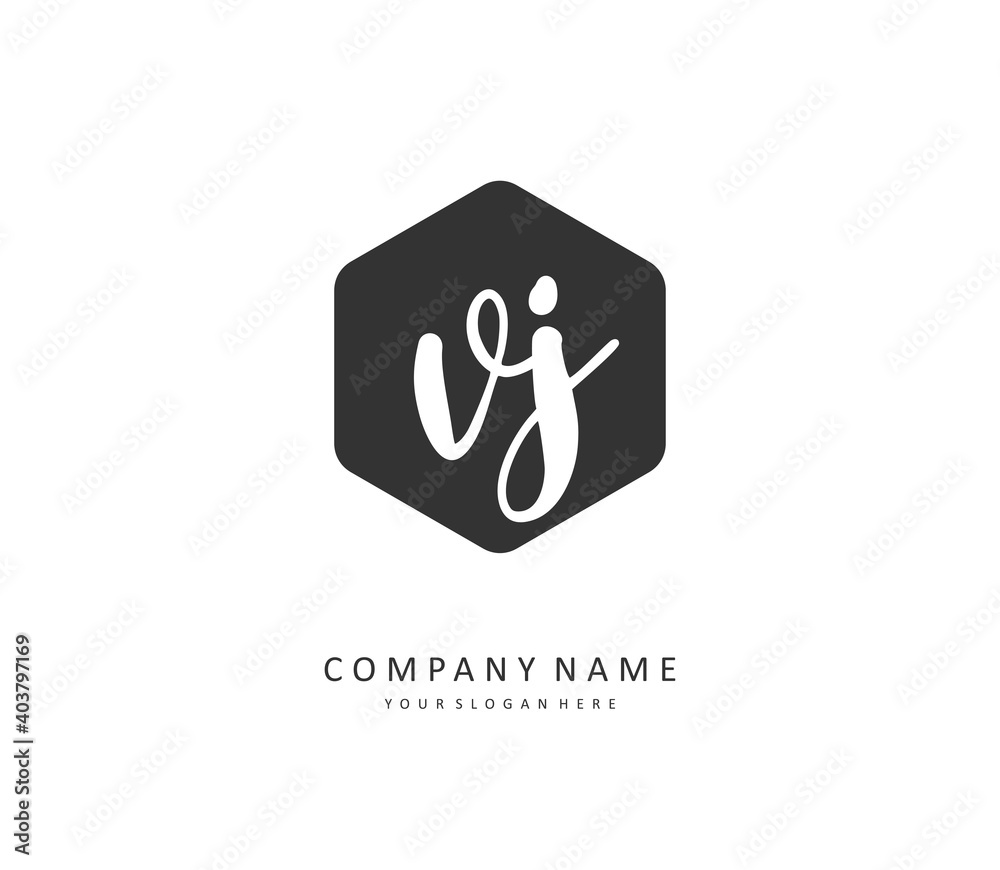 VJ Initial letter handwriting and signature logo. A concept handwriting initial logo with template element. VJ Initial letter handwriting and signature logo. A concept handwriting initial logo with template element.