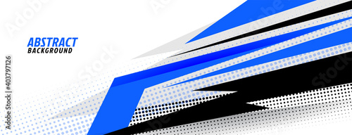 stylish blue and white sports background design