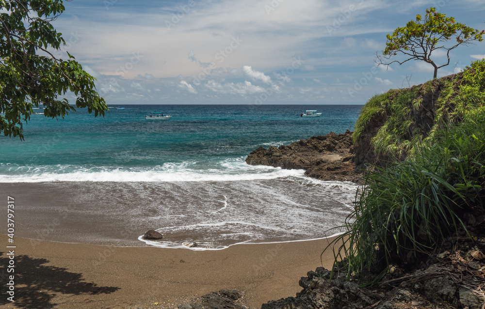 Beach tropical Cano Island Costa Rica Pacific Ocean Beach tropical Cano Island Costa Rica Pacific Ocean