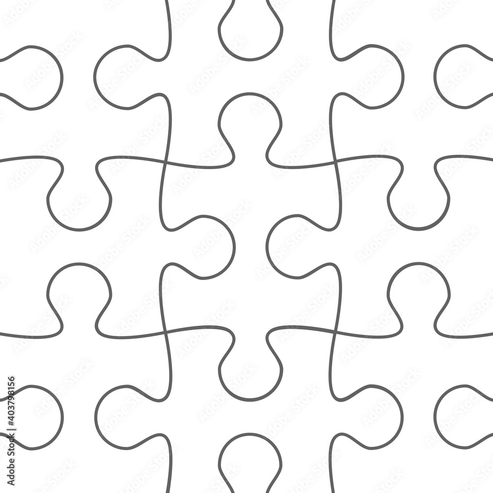 Puzzle pieces set. Collection of Jigsaw for marketing, icon and logo template. Modern flat puzzle, grid background. Puzzle pieces, vector illustration concept Puzzle pieces set. Collection of Jigsaw for marketing, icon and logo template. Modern flat puzzle, grid background. Puzzle pieces, vector illustration concept
