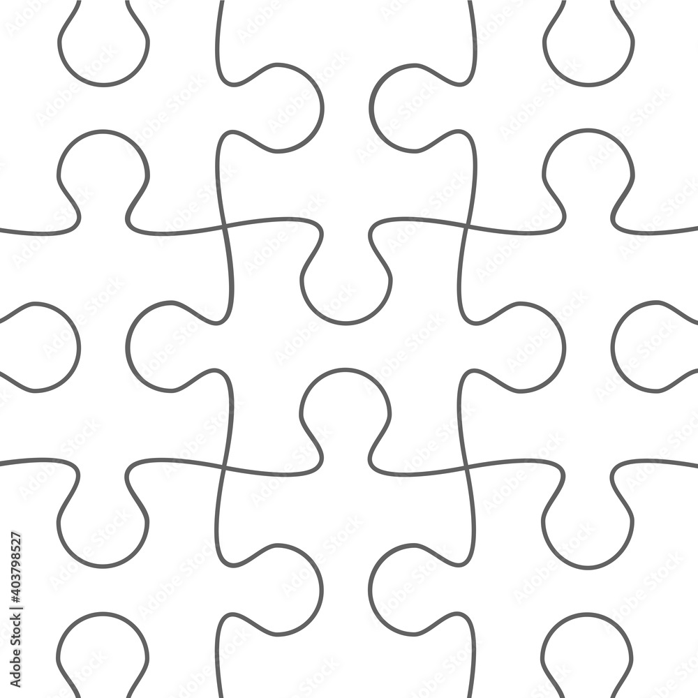 Puzzle pieces set. Collection of Jigsaw for marketing, icon and logo template. Modern flat puzzle, grid background. Puzzle pieces, vector illustration concept Puzzle pieces set. Collection of Jigsaw for marketing, icon and logo template. Modern flat puzzle, grid background. Puzzle pieces, vector illustration concept