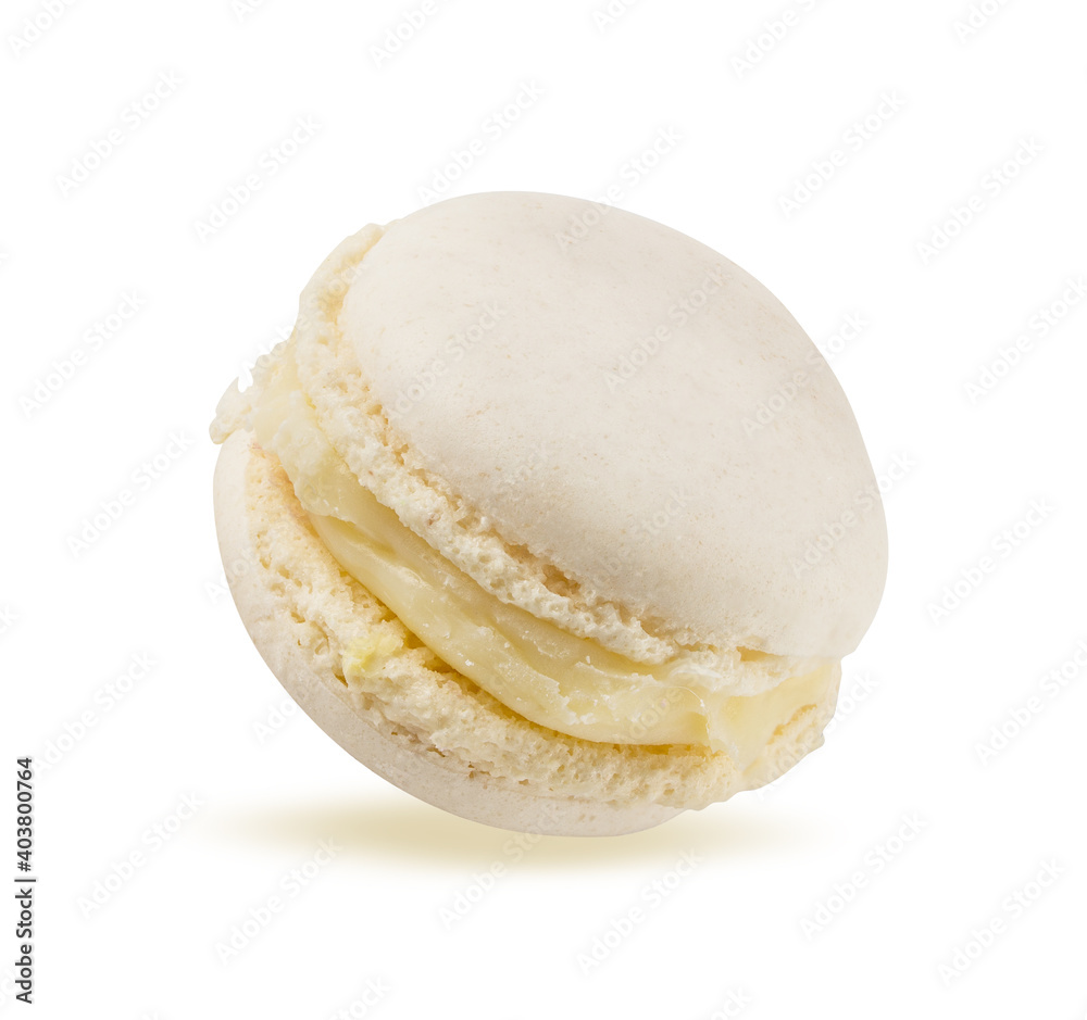 Macaroon isolated on white background with clipping path