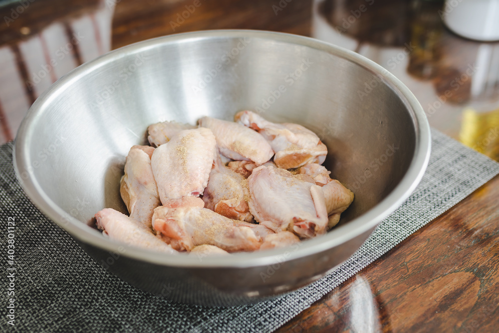 Raw chicken wing Raw chicken wing