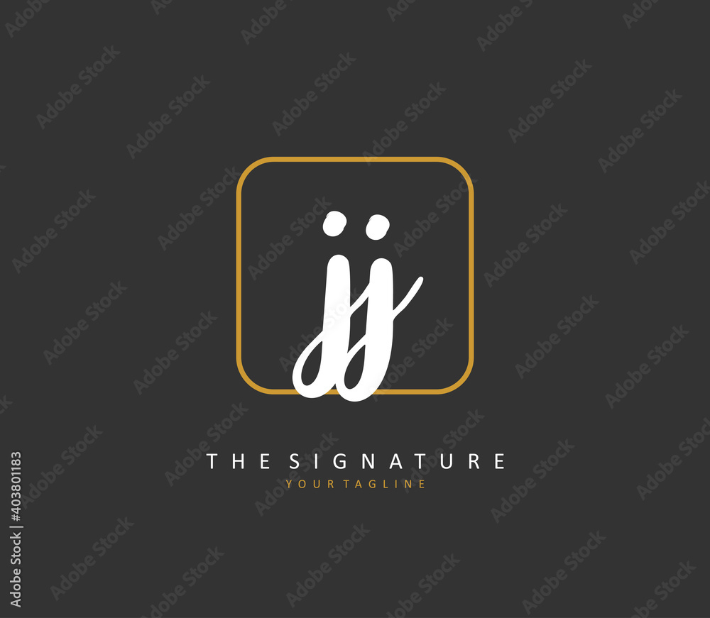 JJ Initial letter handwriting and signature logo. A concept handwriting initial logo with template element. JJ Initial letter handwriting and signature logo. A concept handwriting initial logo with template element.