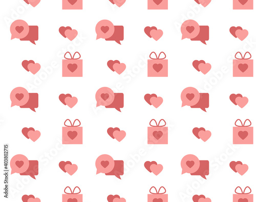 heart background Seamless  love  valentines day fabric pattern, texture, wallpaper vector  