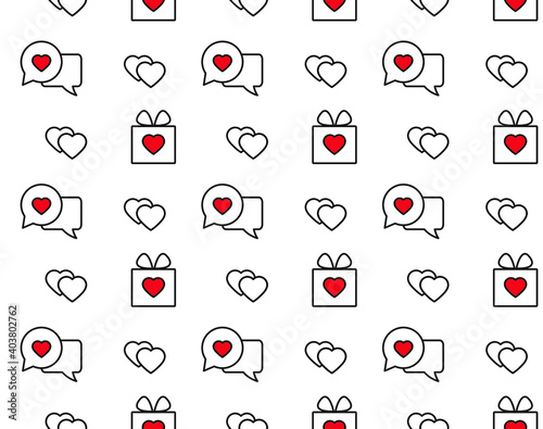 heart background Seamless  love  valentines day fabric pattern, texture, wallpaper vector  