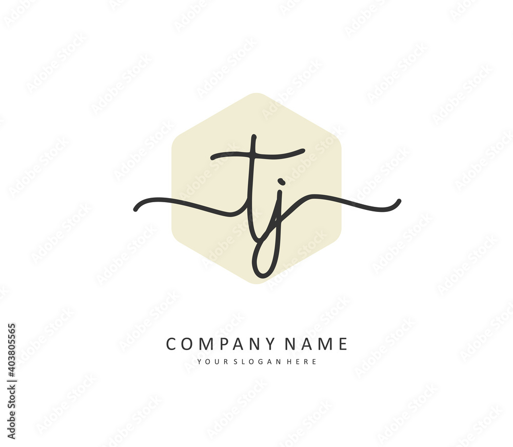 TJ Initial letter handwriting and signature logo. A concept handwriting initial logo with template element. TJ Initial letter handwriting and signature logo. A concept handwriting initial logo with template element.