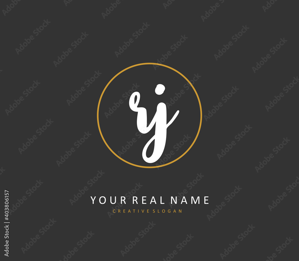 RJ Initial letter handwriting and signature logo. A concept handwriting initial logo with template element. RJ Initial letter handwriting and signature logo. A concept handwriting initial logo with template element.