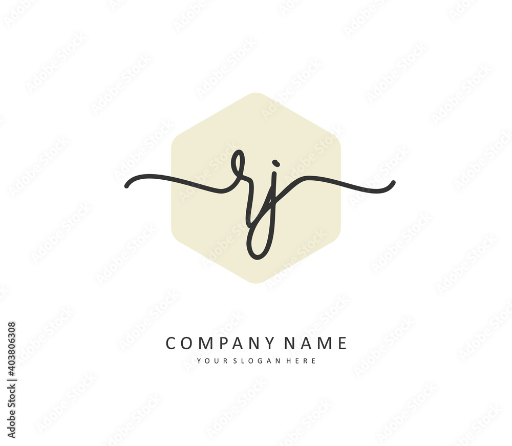 RJ Initial letter handwriting and signature logo. A concept handwriting initial logo with template element. RJ Initial letter handwriting and signature logo. A concept handwriting initial logo with template element.