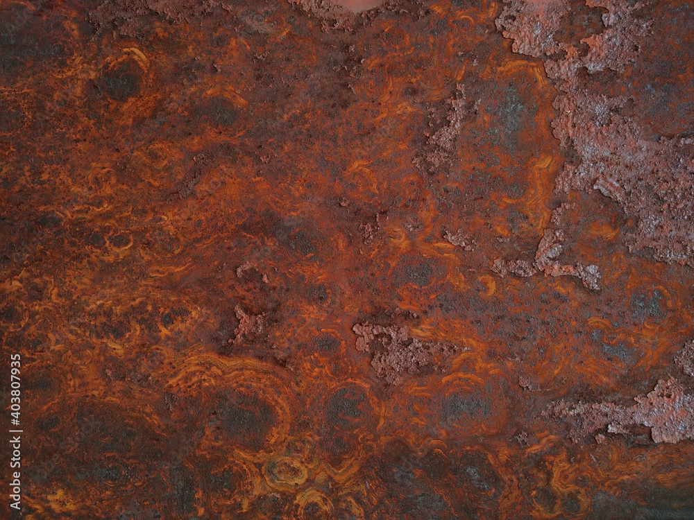Old and rusty iron wall for texture background