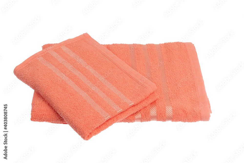 stack of orange towels stack of orange towels