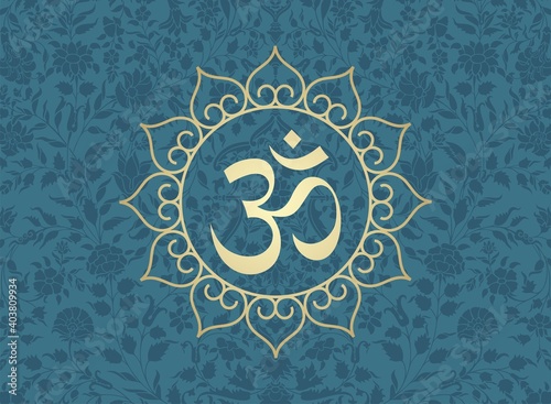 aum syllable , paisley design ,Hinduism , India	