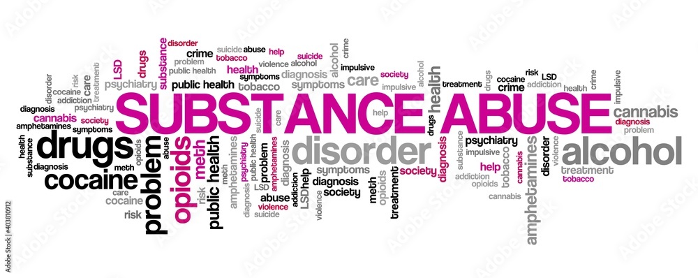 Obraz premium Substance abuse sign