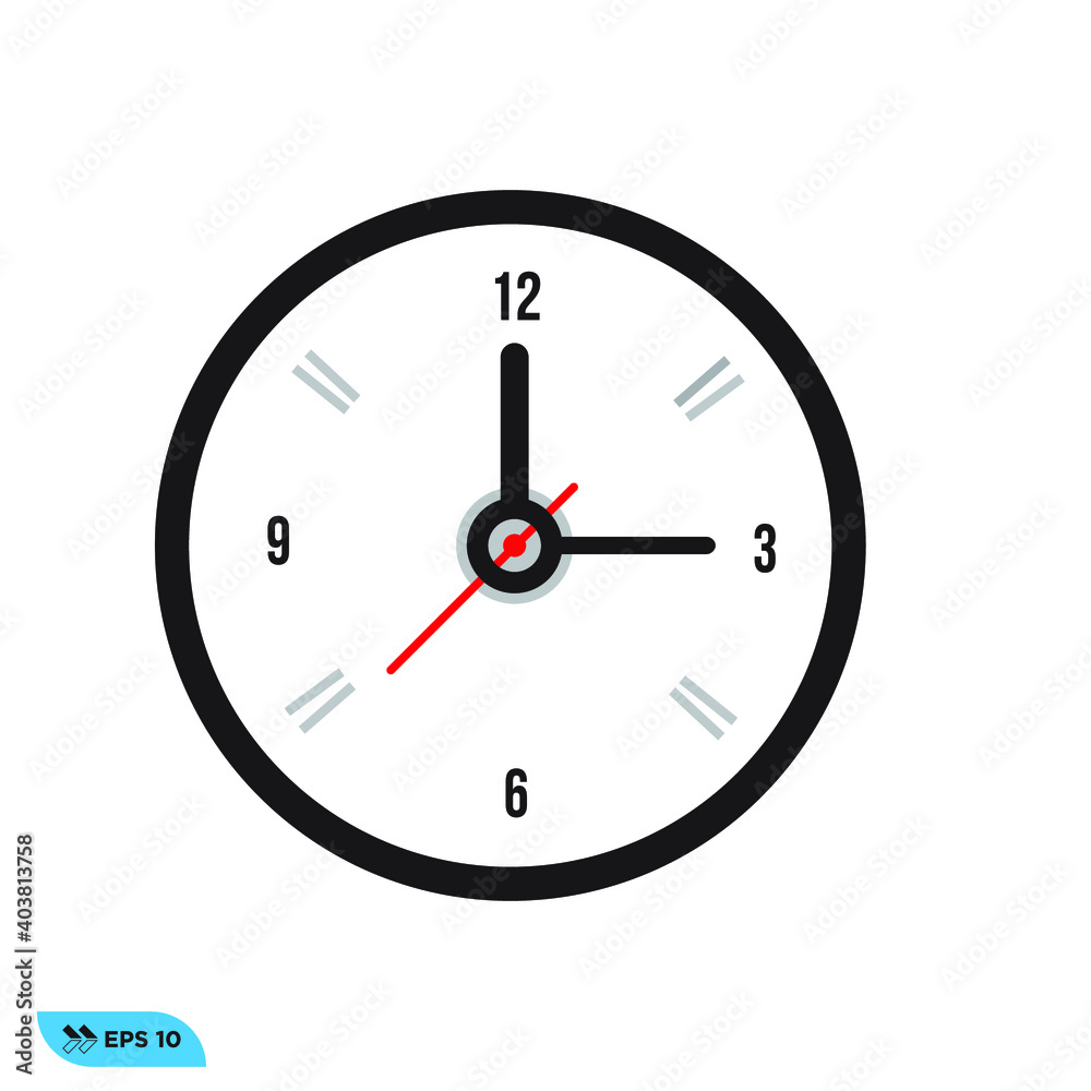 Icon vector graphic of hour Icon vector graphic of hour