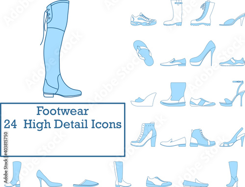 Footwear Icon Set