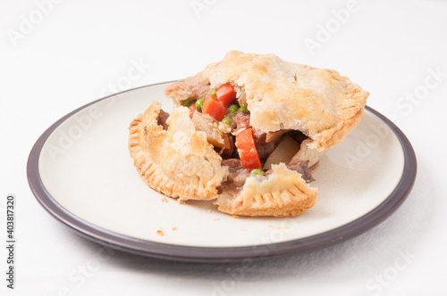 beef pot pie with vegetables photo