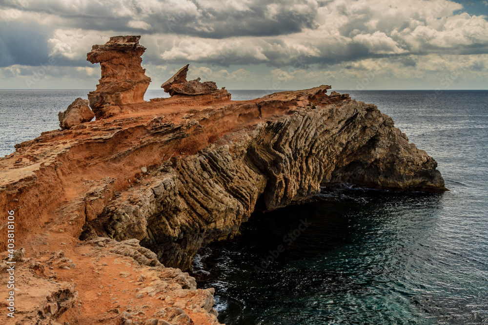 Steinformation auf Ibiza - Talamanka