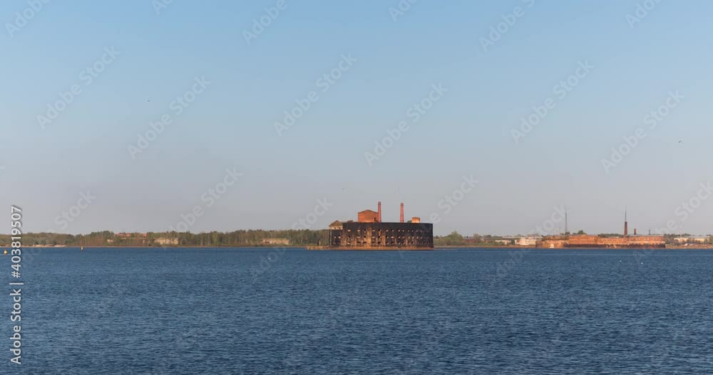 Time lapse of Historical Fort Alexander 1 Plague near the southern coast of Kronstadt. Time lapse of Historical Fort Alexander 1 Plague near the southern coast of Kronstadt.