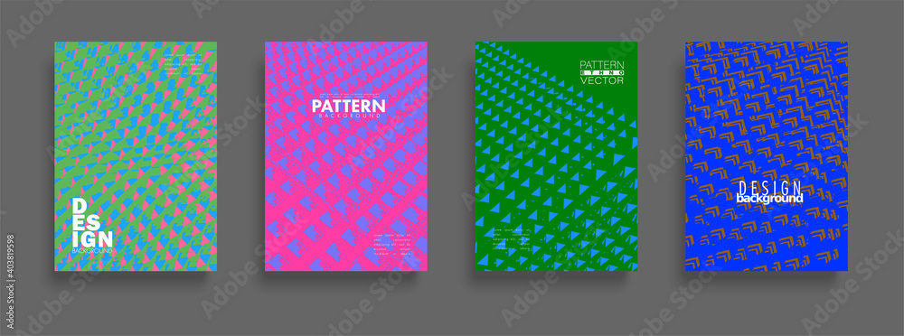 Minimal covers design. Colorful halftone gradients Minimal covers design. Colorful halftone gradients