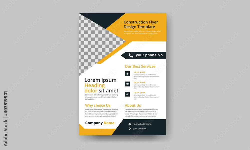 construction flyer, flyer design, industry flyer, poster design, corporate, vector template construction flyer, flyer design, industry flyer, poster design, corporate, vector template
