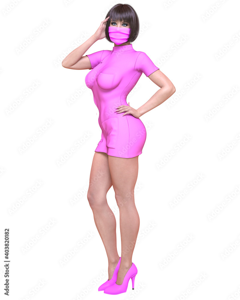 Beautiful woman doctor in sterile medical mask. Beautiful woman doctor in sterile medical mask.