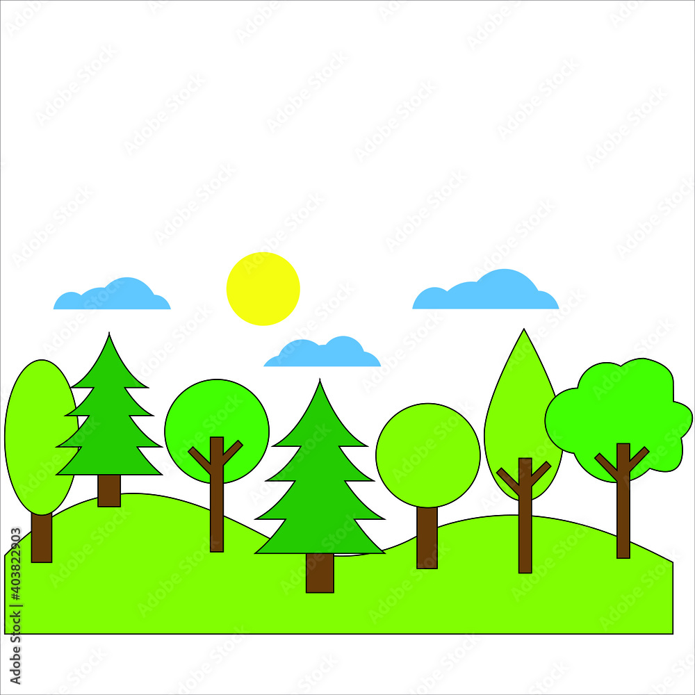 Fototapeta premium landscape with trees