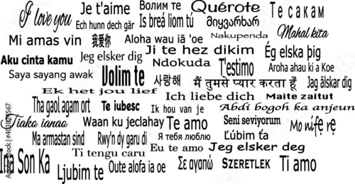 "I love you" phrase expressed in fifty different languages