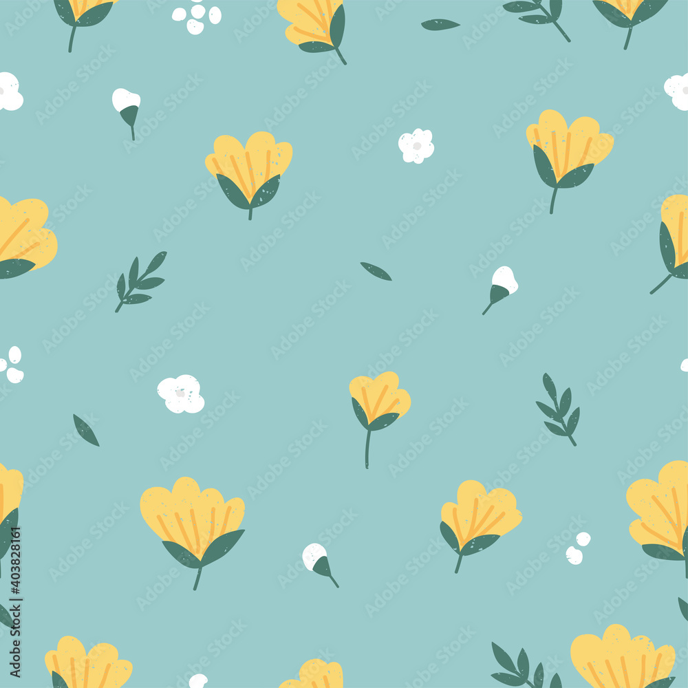 Vector illustration seamless floral pattern. Flowers background for cosmetics packaging. Vector illustration seamless floral pattern. Flowers background for cosmetics packaging.