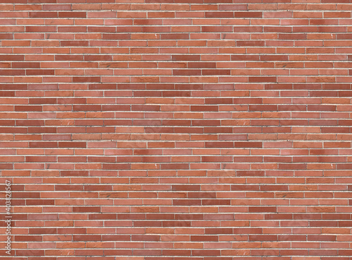 Brick red wall. background of a old brick house. Seamless texture. Perfect tiled on all sides.