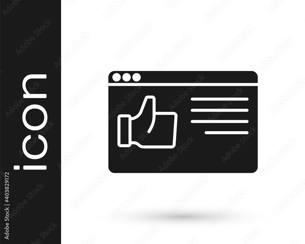 Black Browser window icon isolated on white background. Vector. Black Browser window icon isolated on white background. Vector.