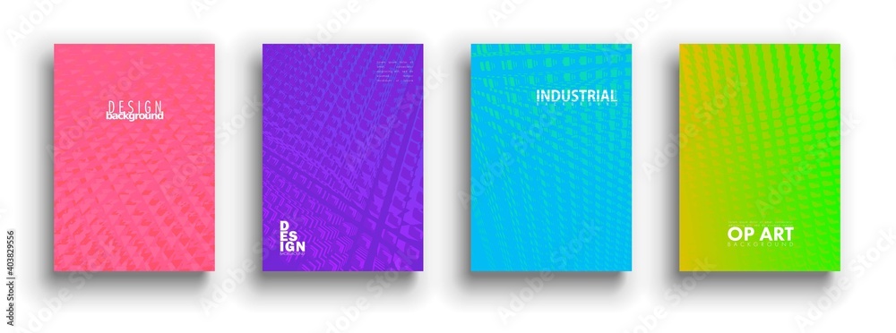 Minimal covers design. Colorful halftone gradients Minimal covers design. Colorful halftone gradients