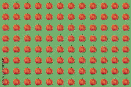 red apple pattern - wallpaper green