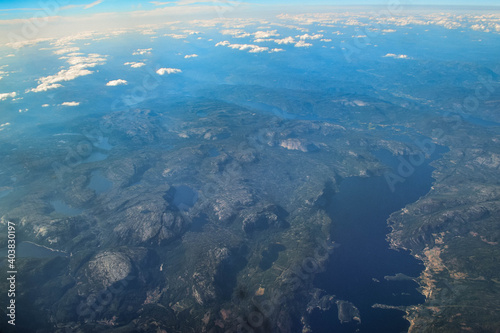 View above Norway from airplane © Maximilian Makarov
