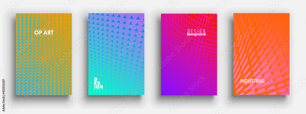 Minimal covers design. Colorful halftone gradients Minimal covers design. Colorful halftone gradients