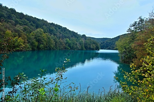Croatia-view of a lake in the Plitvice Lakes National Park