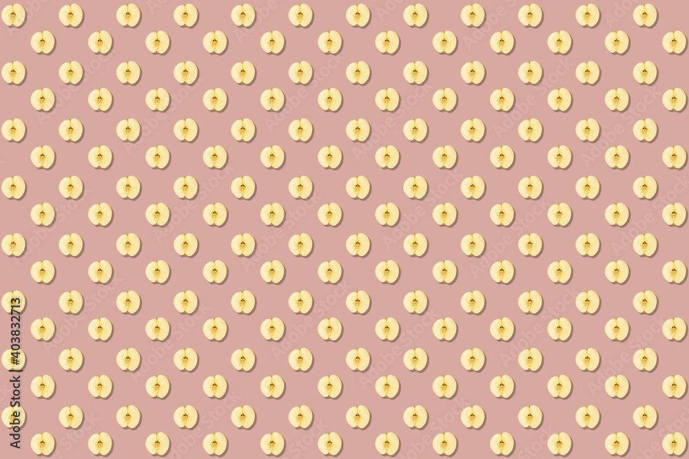 half nashi pear (Pyrus pyrifolia) pattern - wallpaper pink