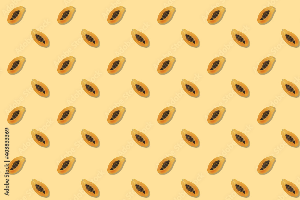 half delicious papaya - pattern beige half delicious papaya - pattern beige