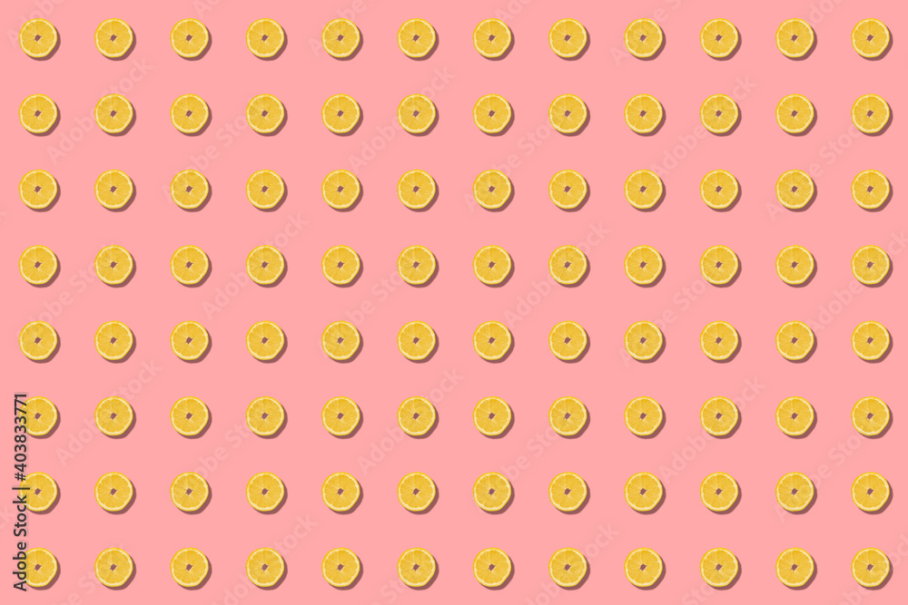 lemon slice - wallpaper pink