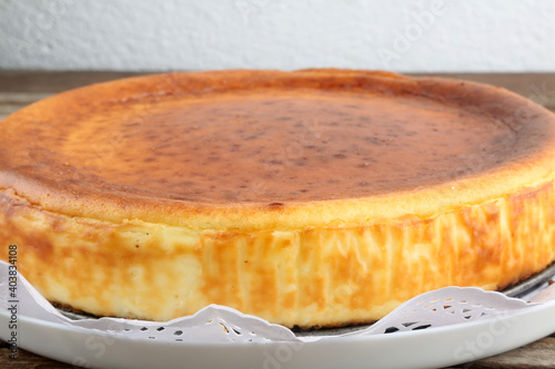 cheese cake as delicious cremy dessert photo