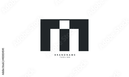 Alphabet letters Initials Monogram logo MI, IM, M and I